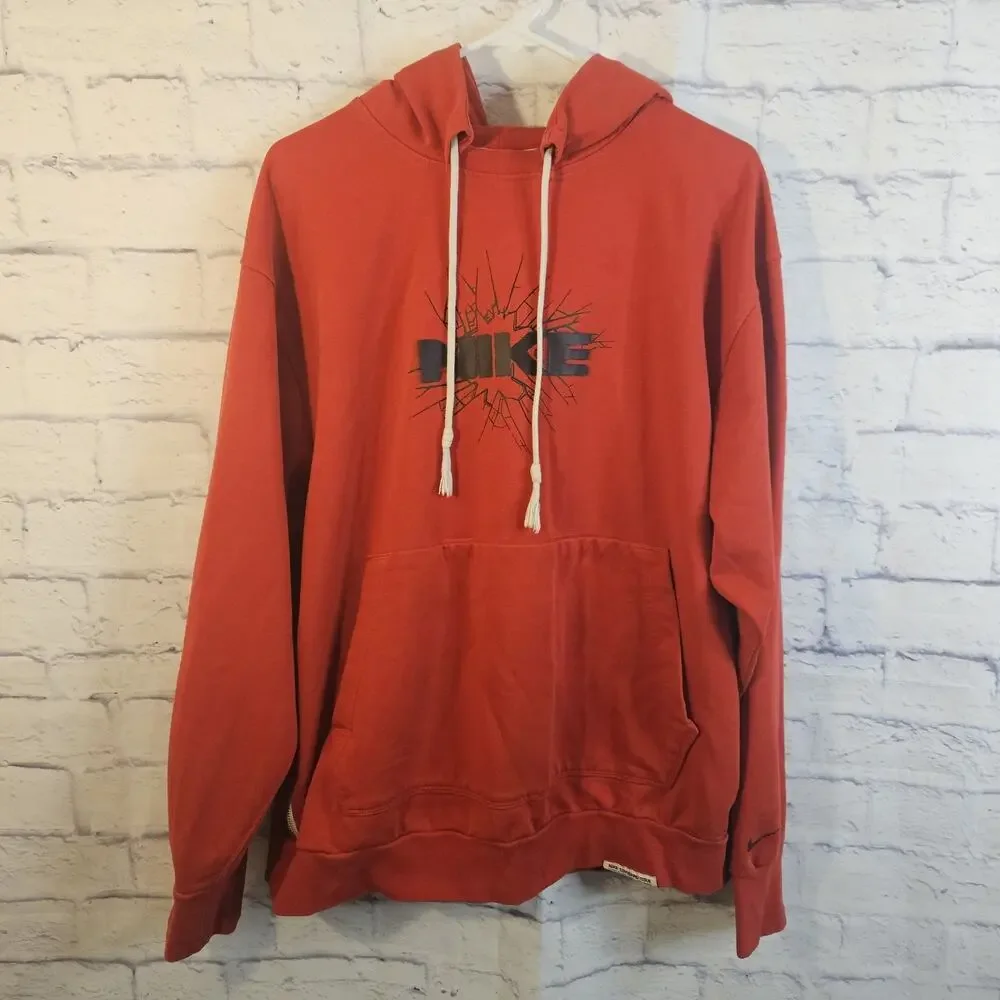 Nike Standard Issue Hoodie Men’s XL Red Dri-FIT Basketball Sweatshirt Zip Pocket